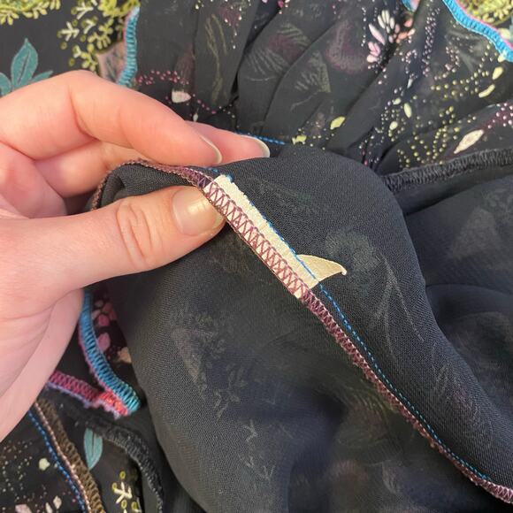 Nothing Matches Vintage Womens Boho Lagenlook art-to-wear Top‎ Size 2 - Picture 7 of 7